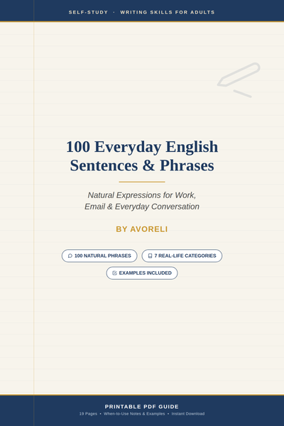 100 Everyday English Sentences