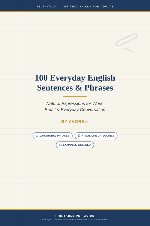 100 Everyday English Sentences