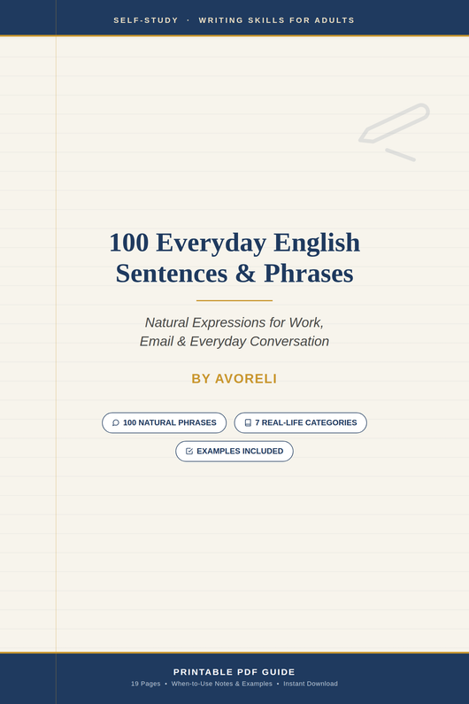 100 Everyday English Sentences