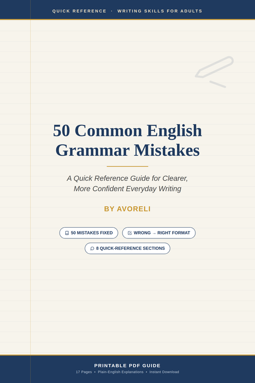 50 Common English Grammar Mistakes